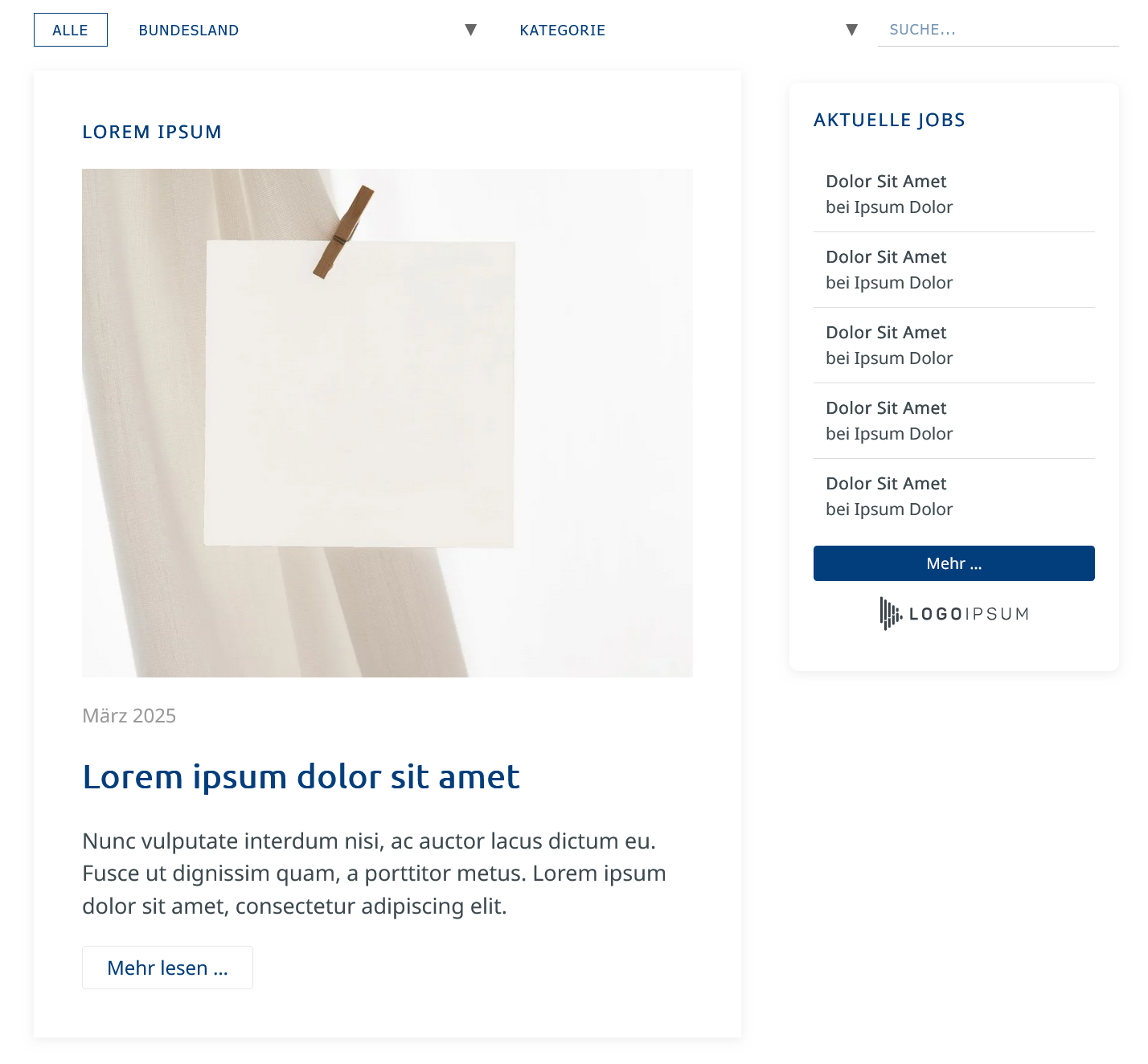 UIkit Magazine Grid Filter